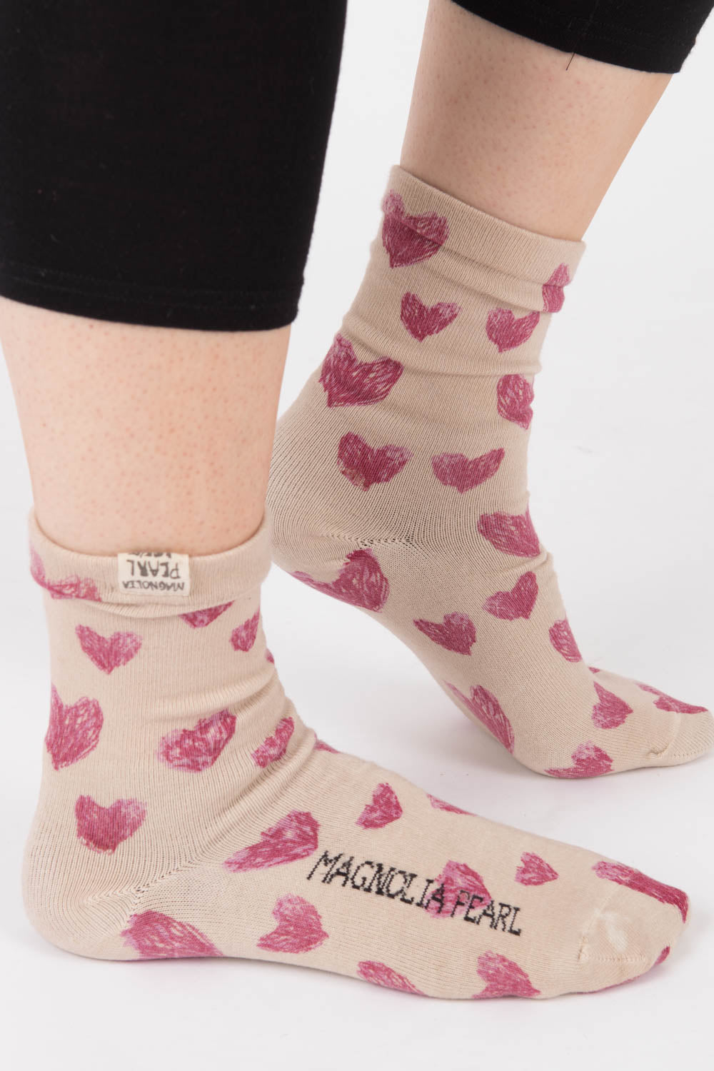 Magnolia Pearl Heart Printed Socks