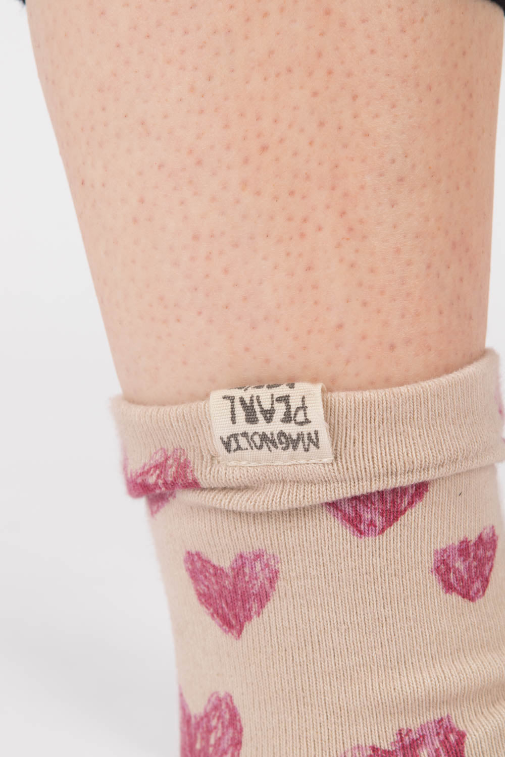 Magnolia Pearl Heart Printed Socks