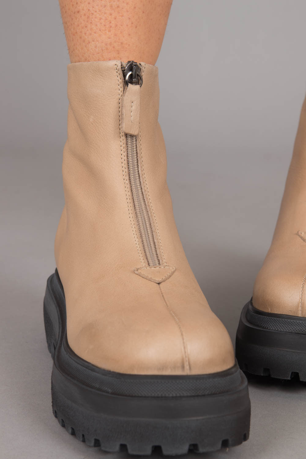 Lofina Front Zip Ankle Boots