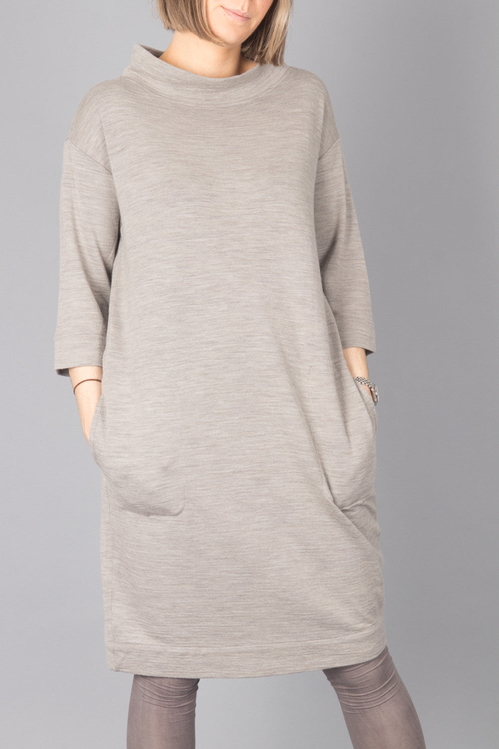 By Basics Collar Sweater Dress