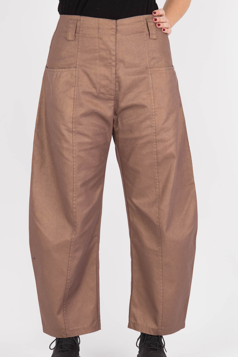 Lurdes Bergada Coated Trousers