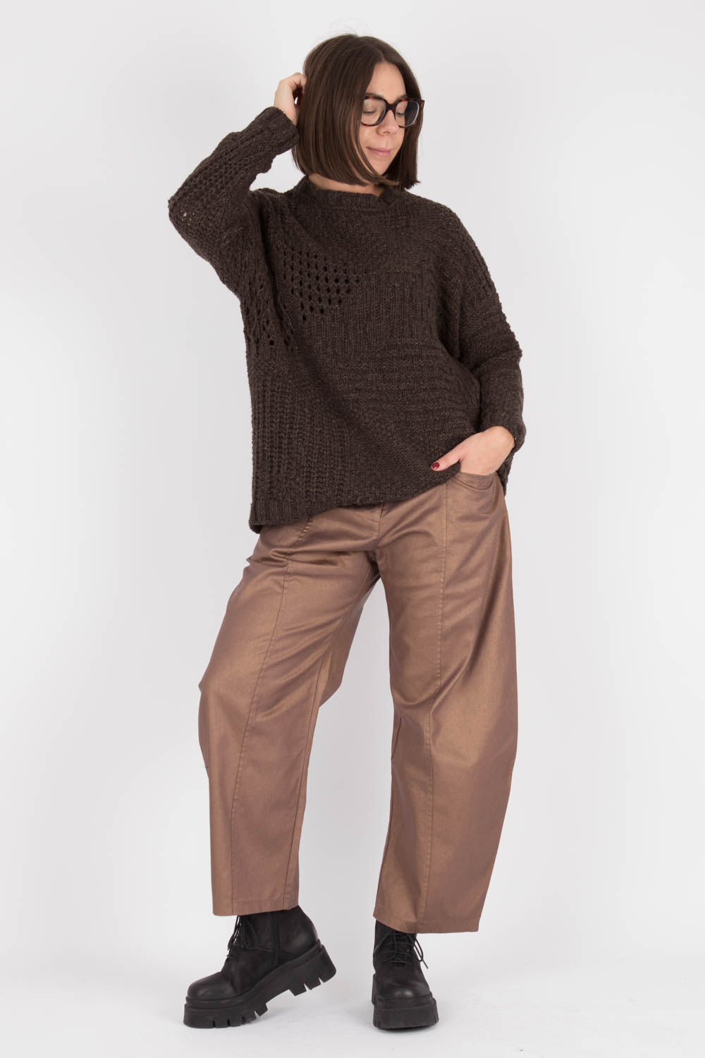 Lurdes Bergada Coated Trousers