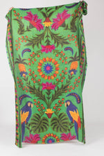 Otracosa Parrots on Green Scarf