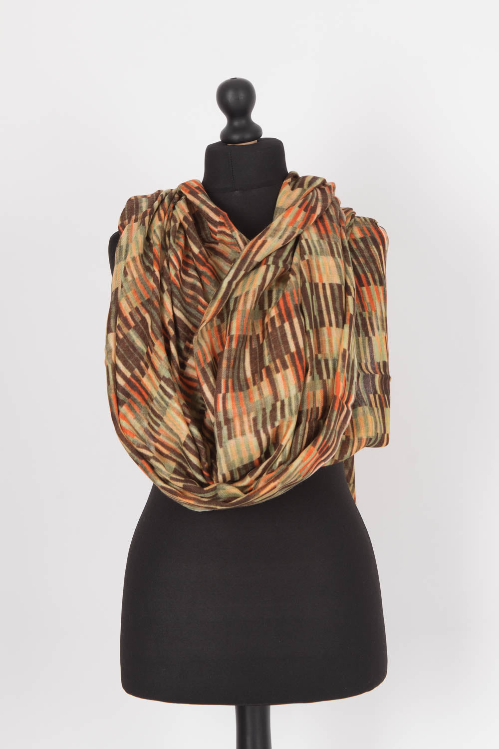 Otracosa Green Orange Abstract Scarf