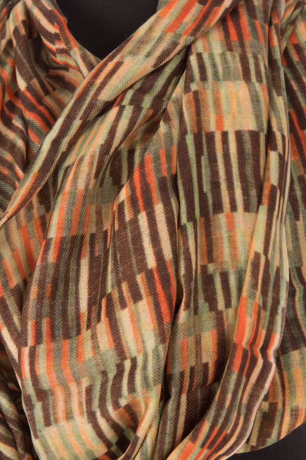 Otracosa Green Orange Abstract Scarf