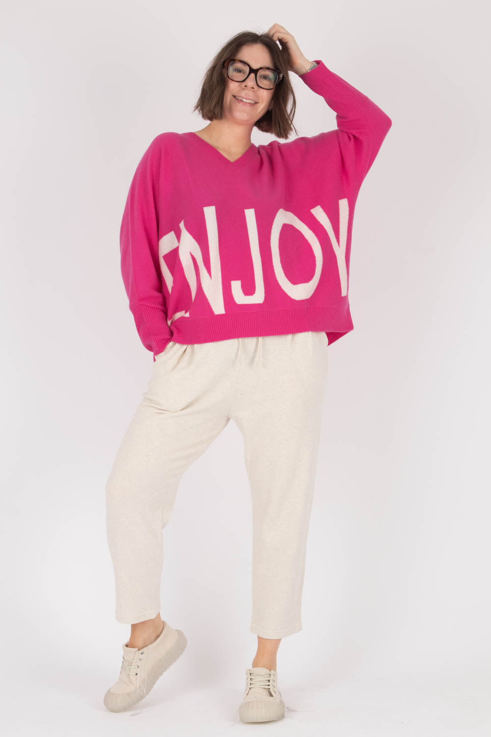 Estheme Enjoy V Neck Cashmere Pullover