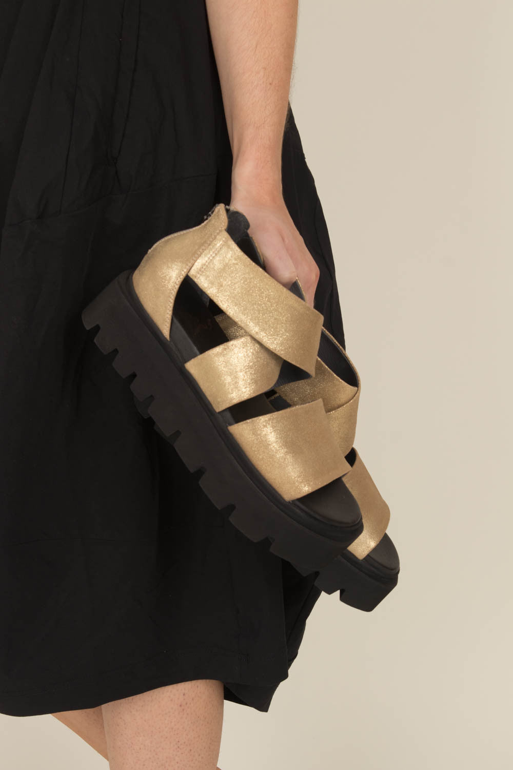 Lofina Gold Sandals