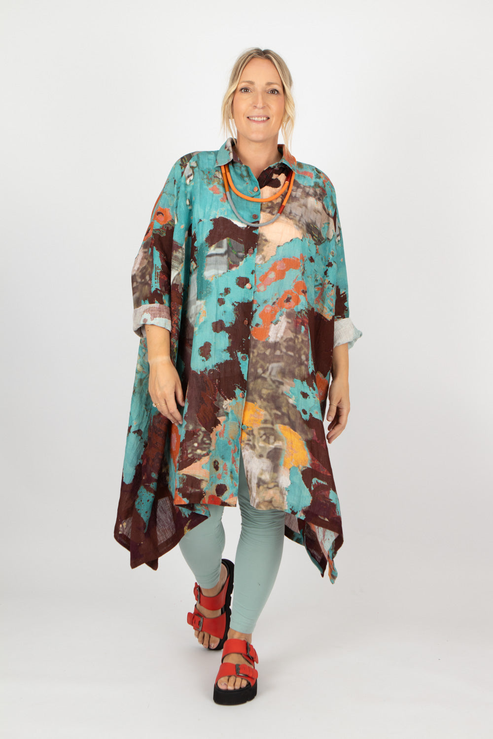 Yavi Salome Linen Shirt Dress