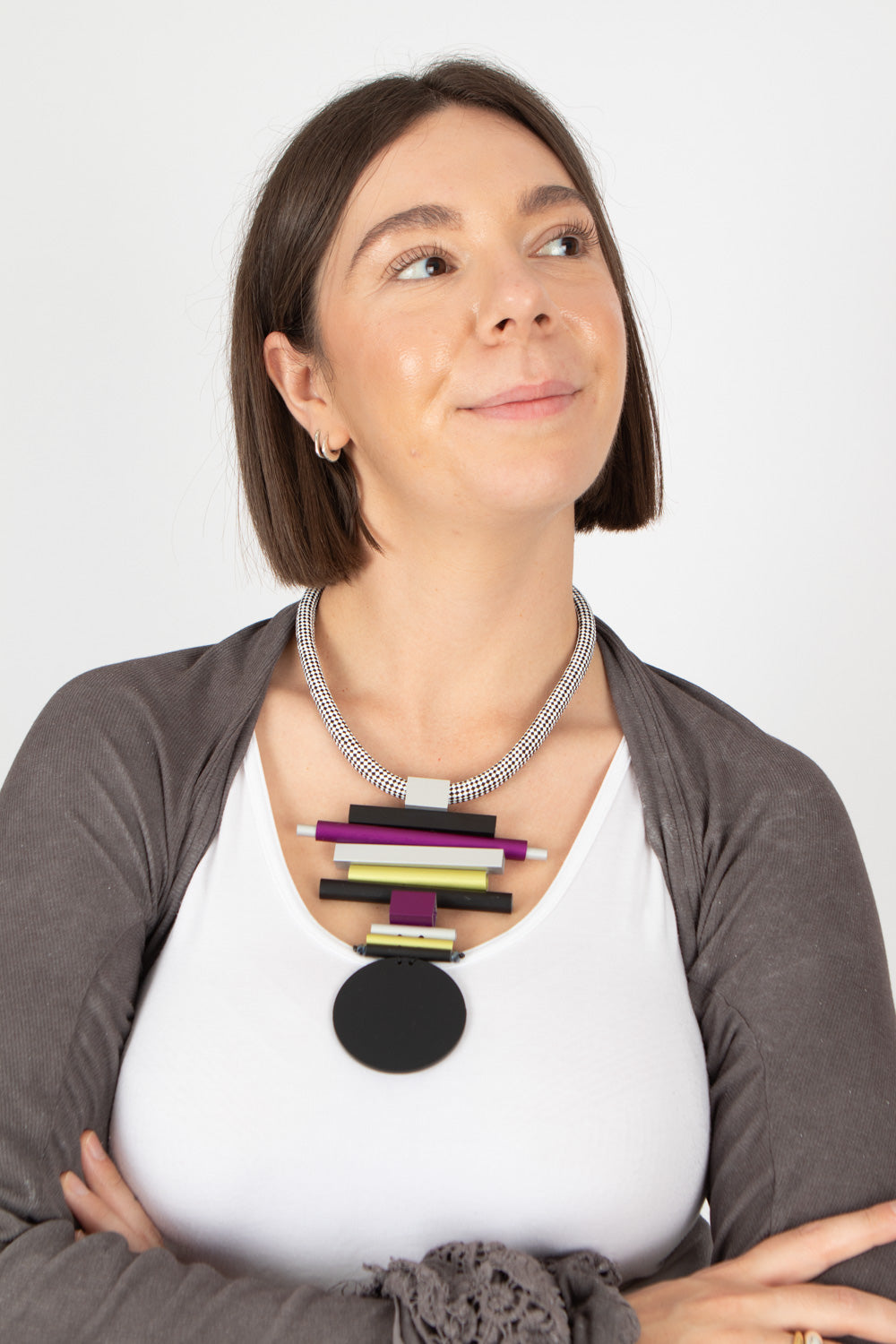 Christina Brampti Urban Abstract Geometric Necklace