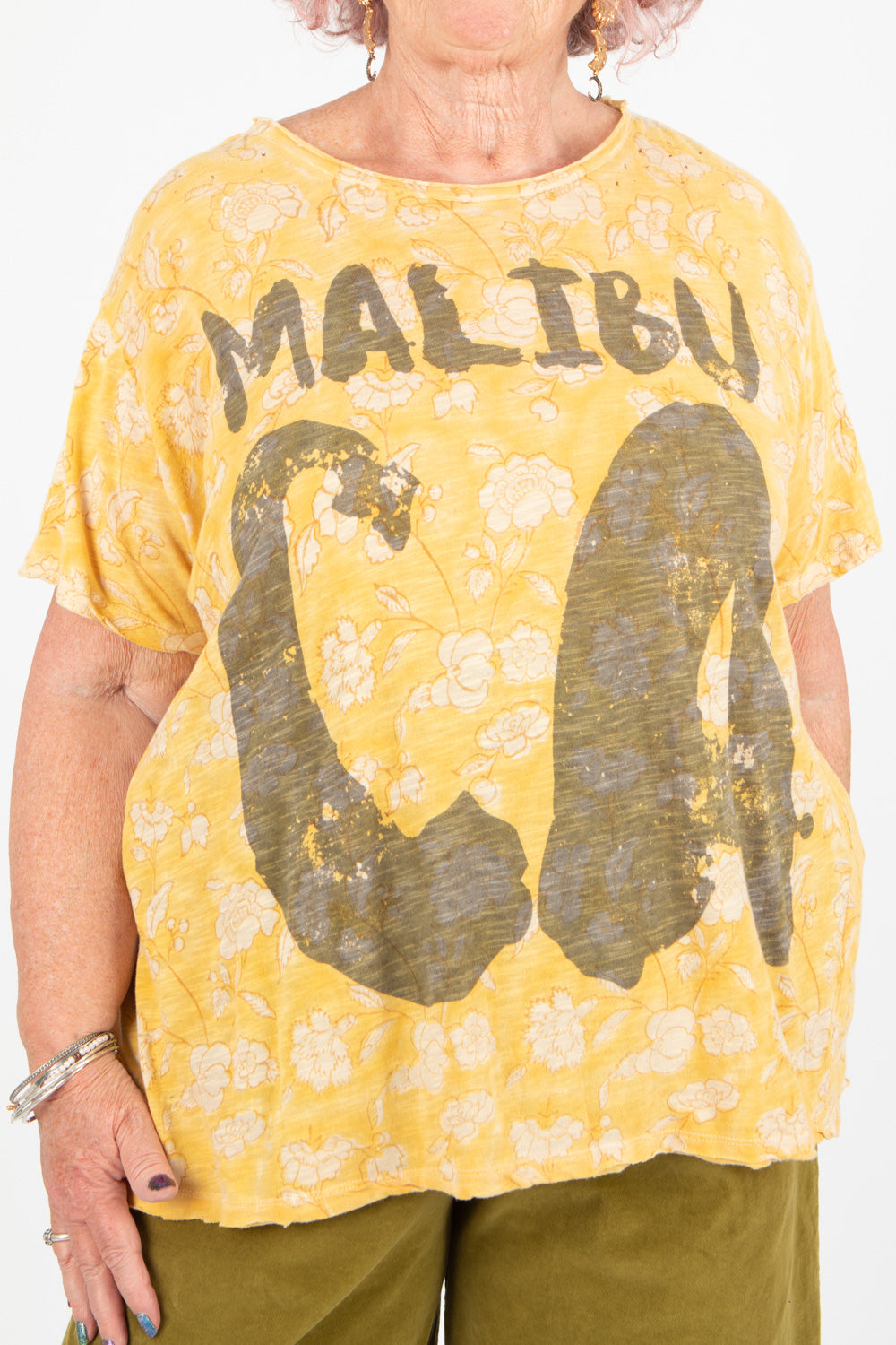 Magnolia Pearl Block Print Malibu CA T-shirt