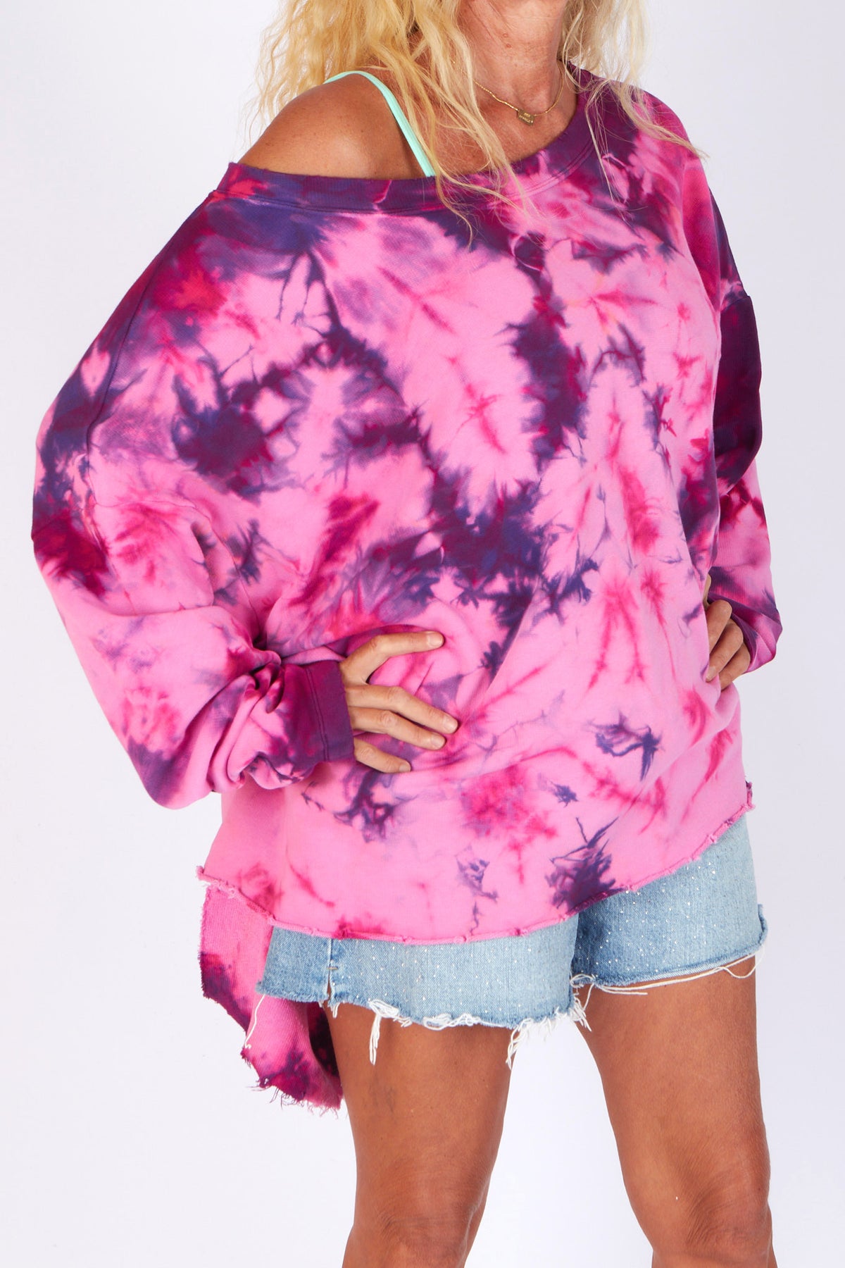 Estudio Viva Catarina Tie Dye Sweater (Pink Tie Dye)