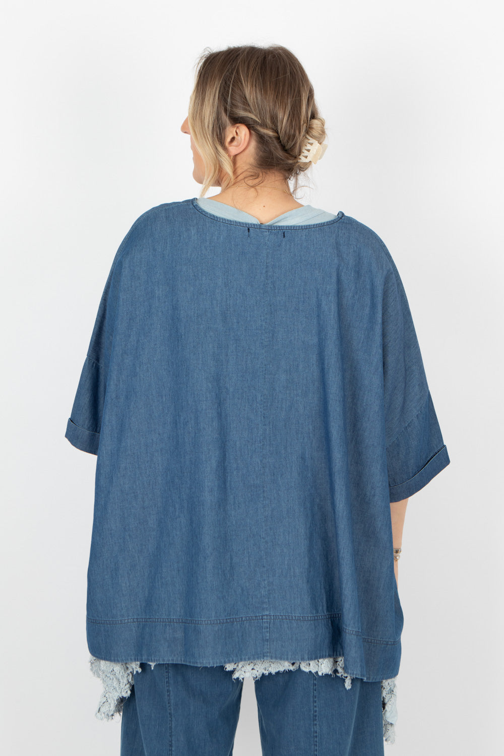 Estudio Viva Rosa Denim Top