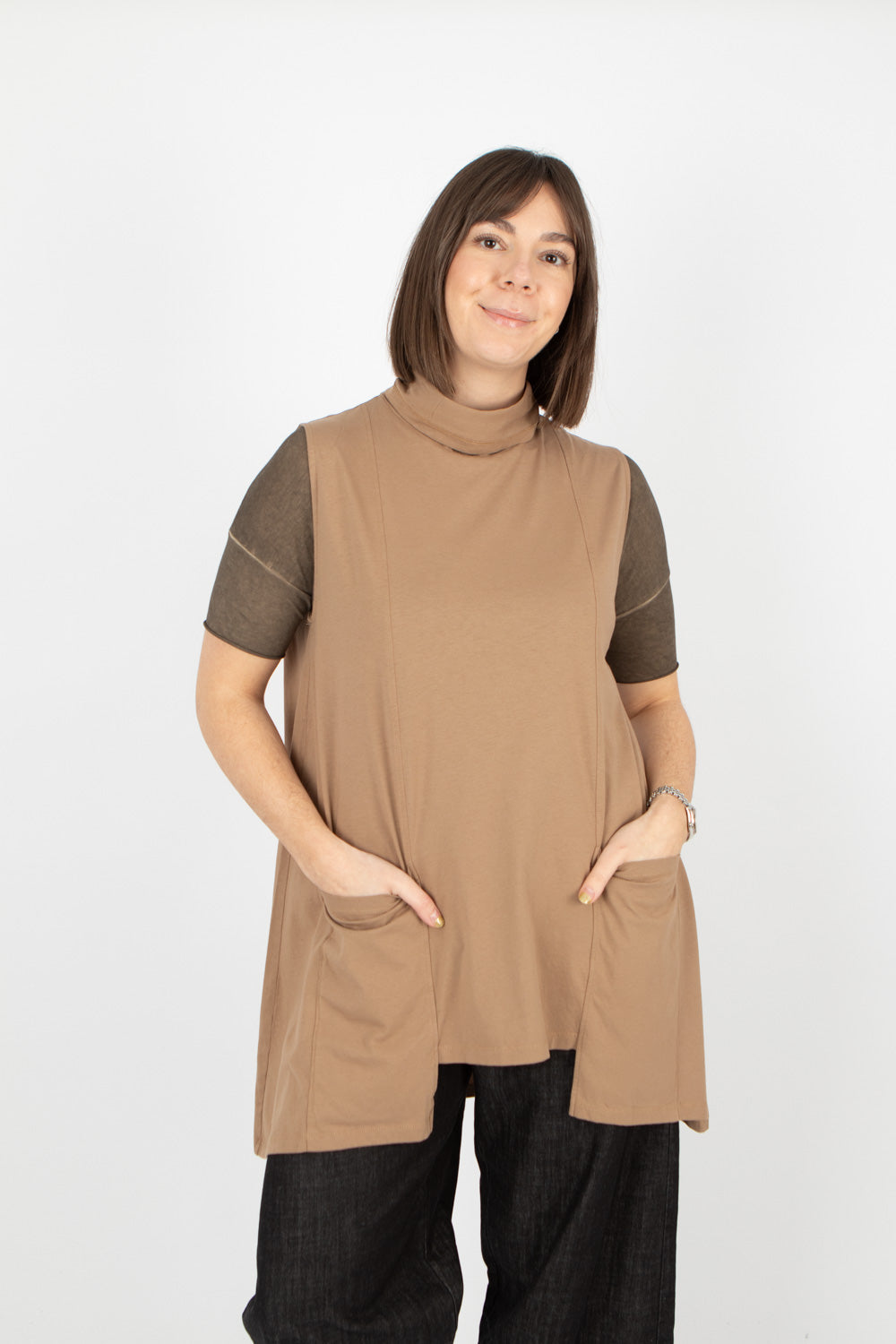 Sort Aarhus Sleeveless Top with Pockets