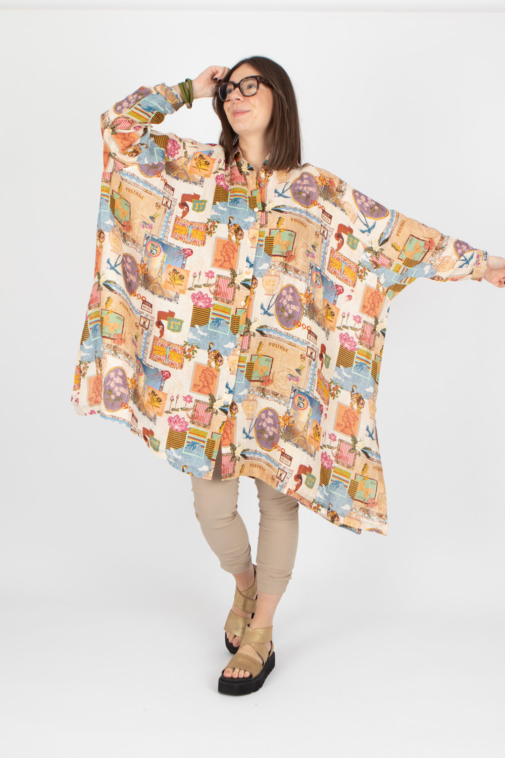 Yavi Salome Linen Shirt Dress