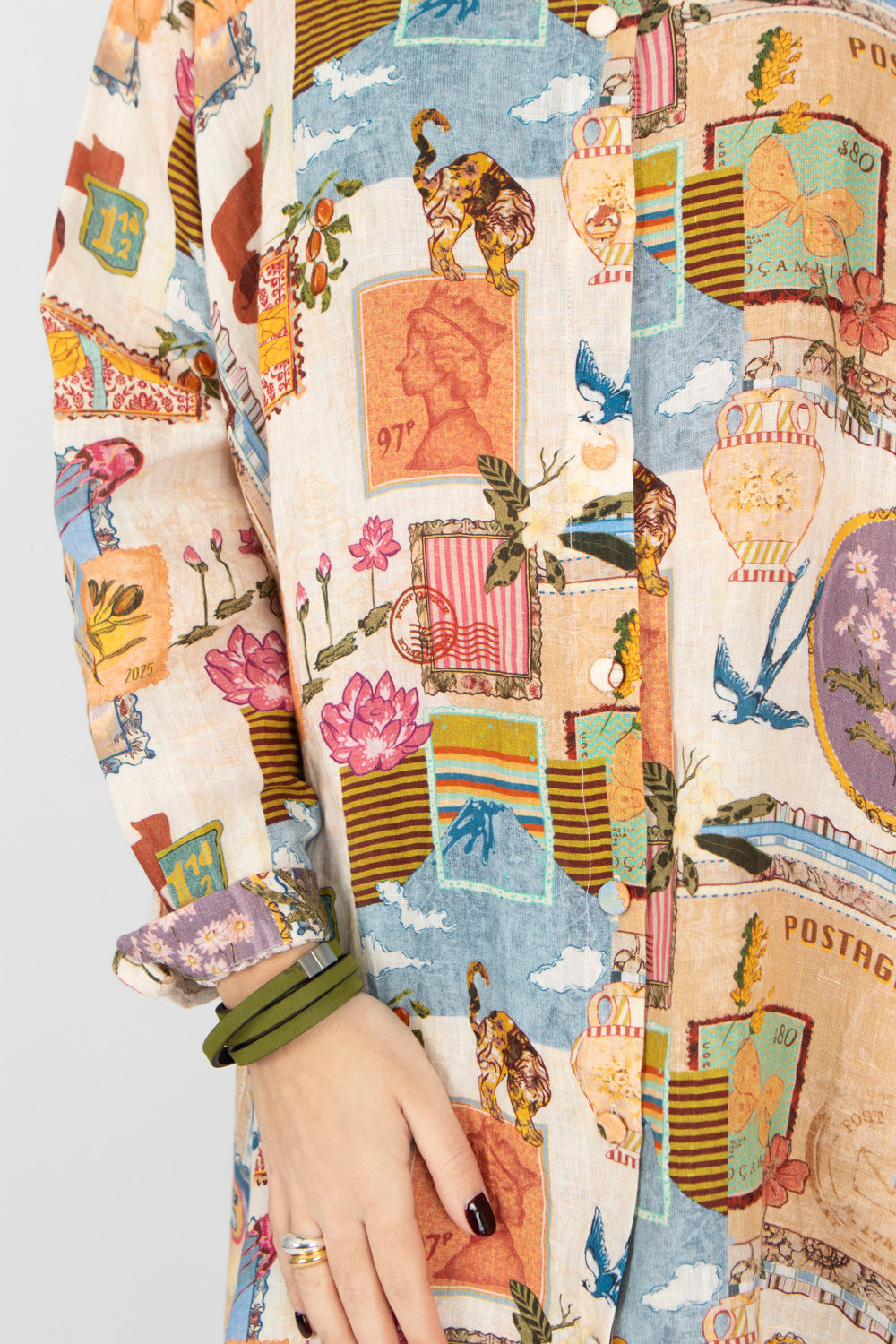 Yavi Salome Linen Shirt Dress