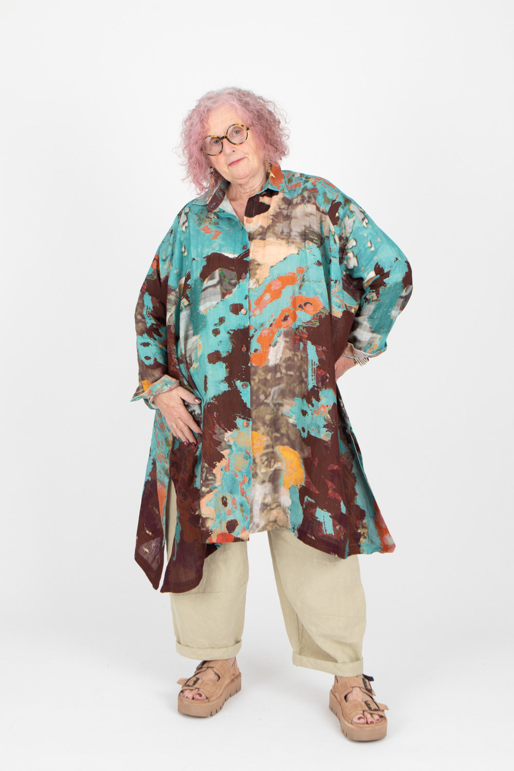 Yavi Salome Linen Shirt Dress