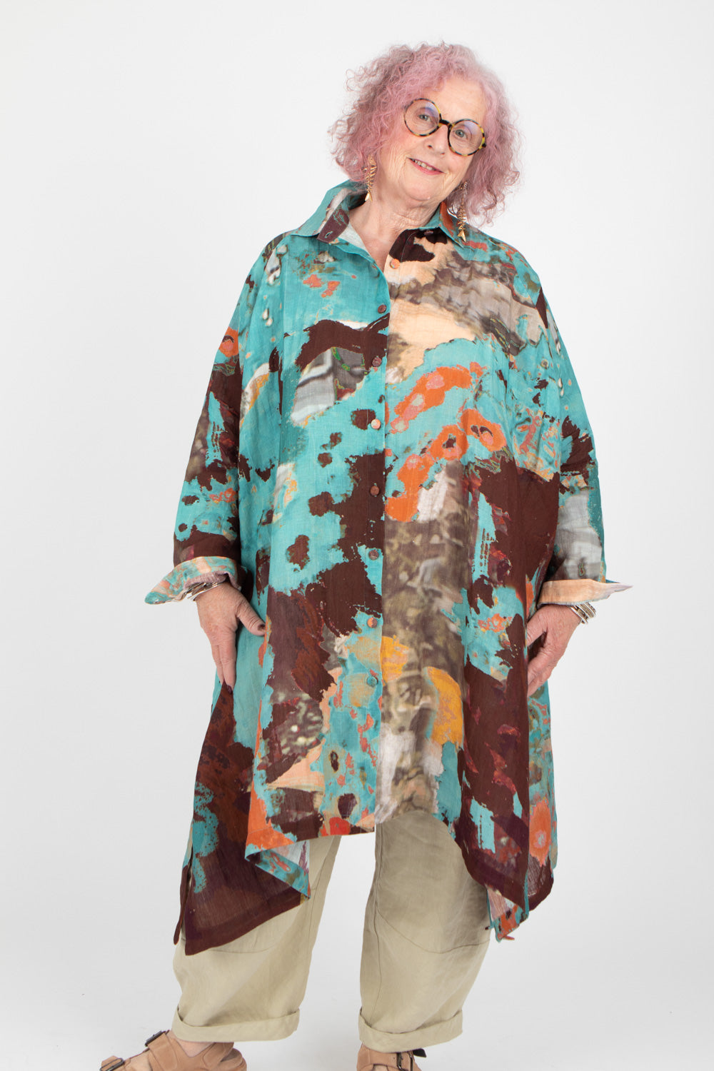 Yavi Salome Linen Shirt Dress