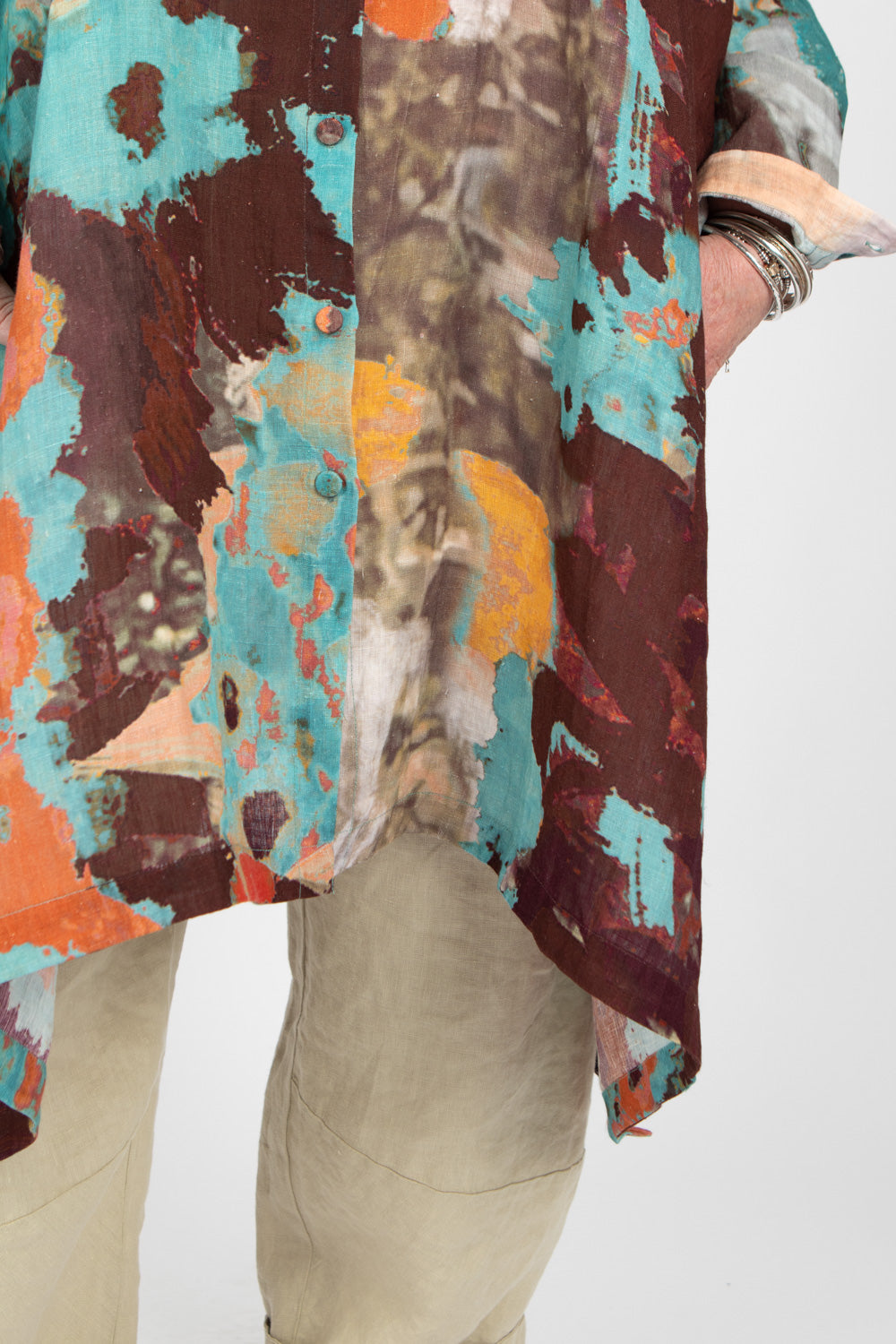 Yavi Salome Linen Shirt Dress