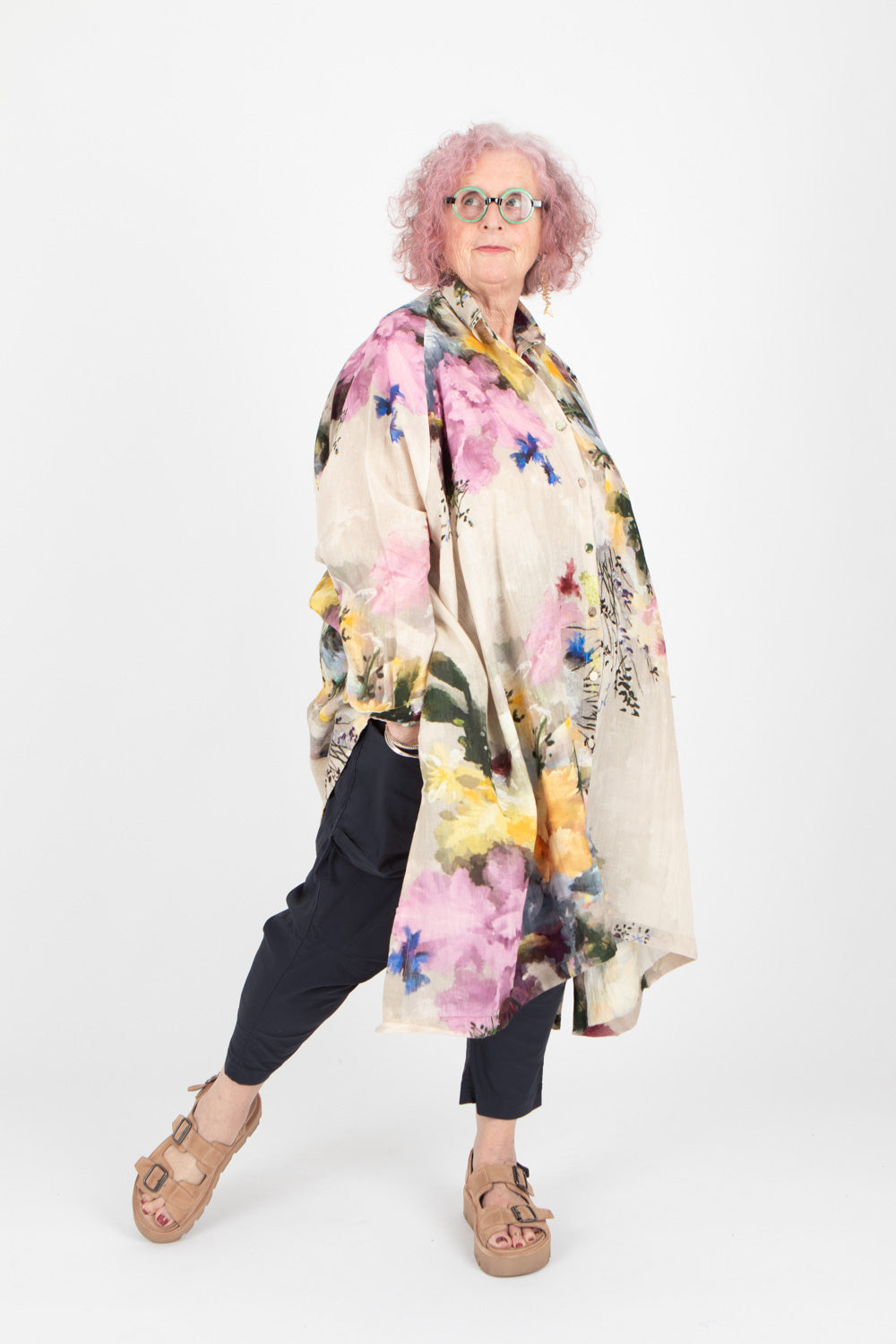 Yavi Salome Linen Shirt Dress