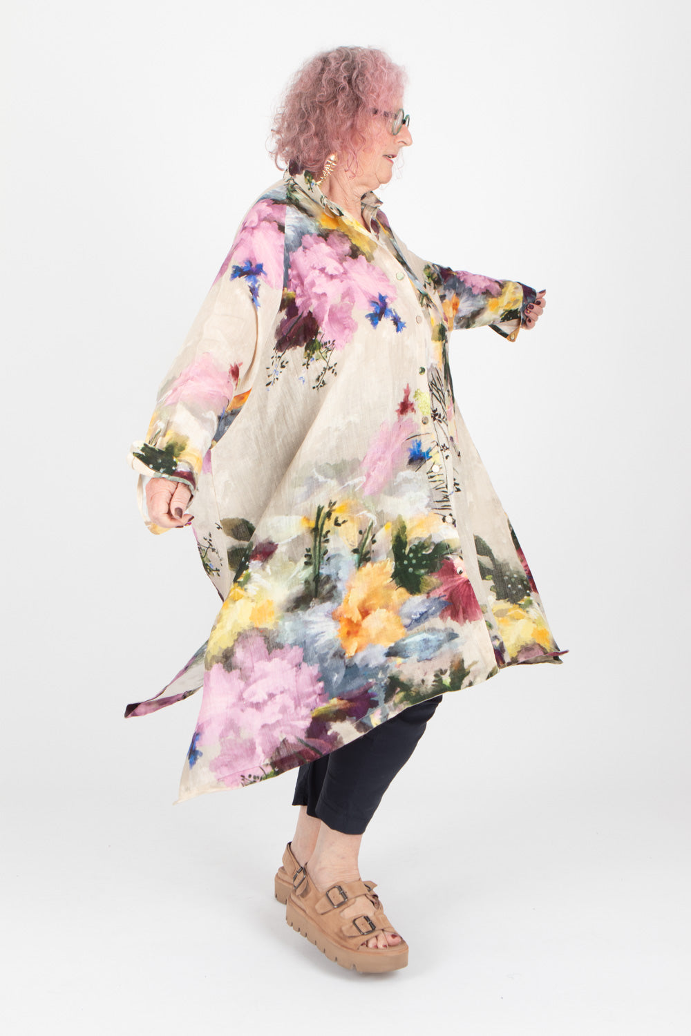 Yavi Salome Linen Shirt Dress