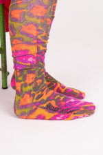 Magnolia Pearl Neon Leopard OTK Socks