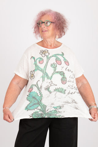 Magnolia Pearl Ducks Love Strawberries T