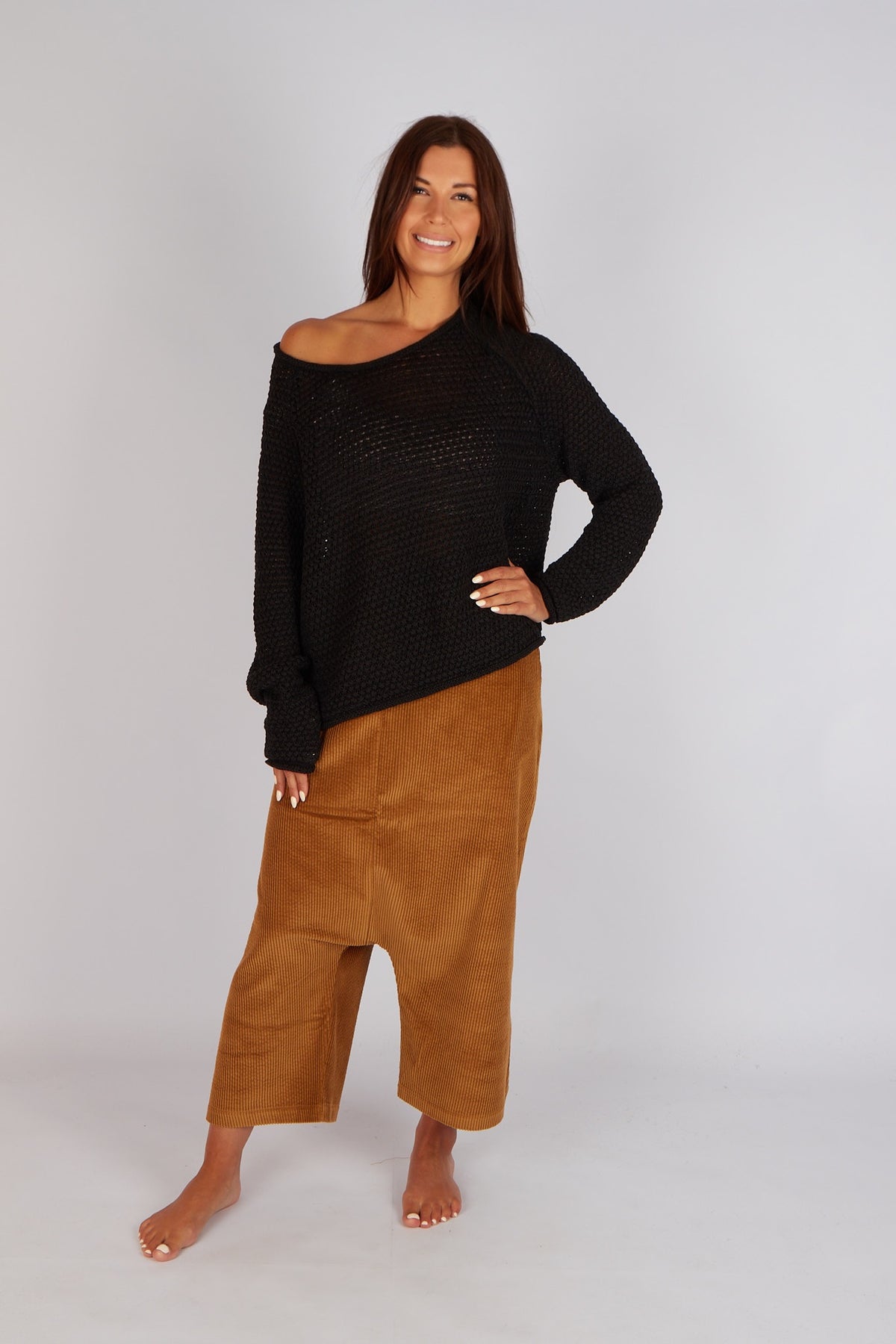 Sort Aarhus Marcelin Velvet Trousers