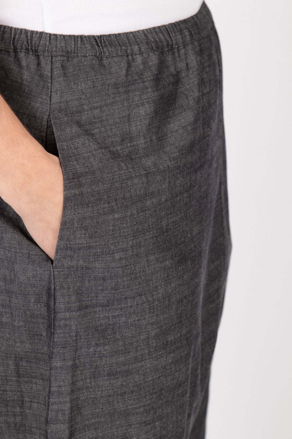 Sort Aarhus Denim Look Trousers