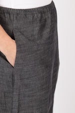 Sort Aarhus Denim Look Trousers