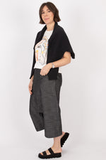 Sort Aarhus Denim Look Trousers