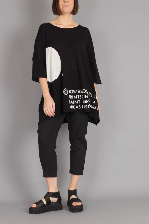 Rundholz Black Label Knitted Tunic RH230085, Cut Loose Cropped Trouser CL210212, Lofina Sandals LF230215