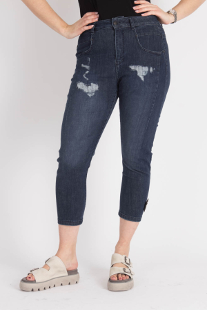 pl100262 - PLU A Blue Jean With Patch @ Walkers.Style buy women's clothes online or at our Norwich shop.