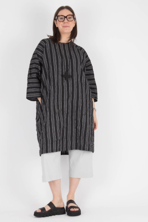 wk105183 - WENDYKEI Striped Midi Dress @ Walkers.Style women's and ladies fashion clothing online shop