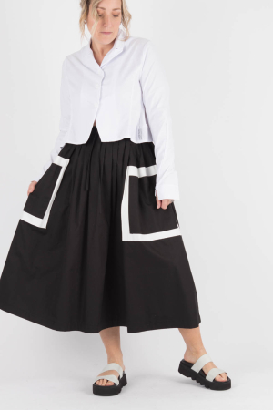 wk225385 - Wendy Kei Skirt with Two-Tone Pockets @ Walkers.Style women's and ladies fashion clothing online shop
