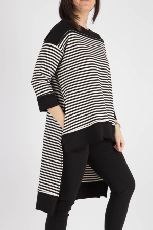 wk225406 - Wendy Kei Long Striped Sweatshirt @ Walkers.Style buy women's clothes online or at our Norwich shop.