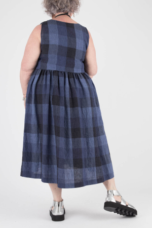 wk230396 - WENDYKEI Blue Check Dress @ Walkers.Style buy women's clothes online or at our Norwich shop.